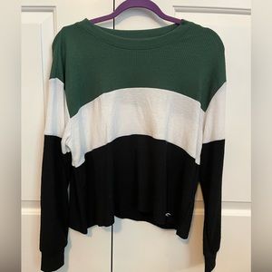 Green, White, and Black Hollister Boyfriend Tee Size Small.